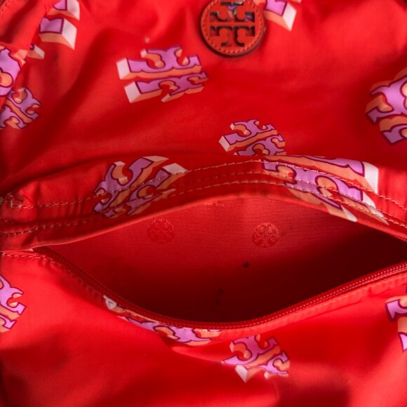 Tory Burch Red & Pink Backpack! Like New! - Picture 5 of 10